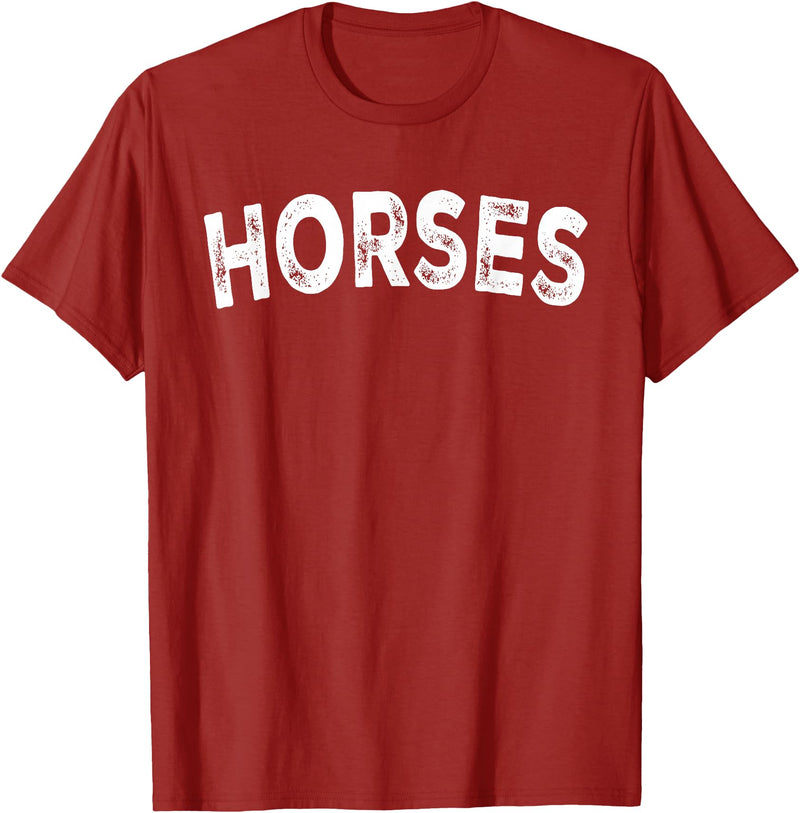 Horses - Style Horses T-Shirt - Straight - Cranberry Red