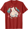 Disney Winnie The Pooh Classic Illustration Piglet and Pooh T-Shirt - Cranberry Red