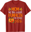 Mom of The Cutest Pumpkin Shirt Mom of The Cutest Pumpkin in The Patch Shirt Halloween T-Shirt - Cranberry Red
