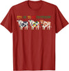 It's Ok To Be Different Cow Autism Awareness T-Shirt - Cranberry Red