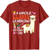 Llama School Co Llama Learning T Shirt Teachers Students Alpaca Lovers Gift T-Shirt - Cranberry Red