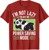 Cute Panda Gifts Panda Bear - Power Saving Mode - Panda T-Shirt - Cranberry Red
