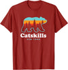 Catskill Mountains Catskills NY Bear Mountains Camping Hiking New York T-Shirt - Cranberry Red