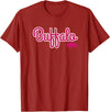 Buffalo NY Designs Buffalo NY Pink Color Logo, Buffalo Pride T-Shirt - Cranberry Red