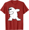 Arctic Polar Bear Tees And Gifts Ice Bear Dabbing Arctic Cute Dabbing Polar Bear T-Shirt - Cranberry Red