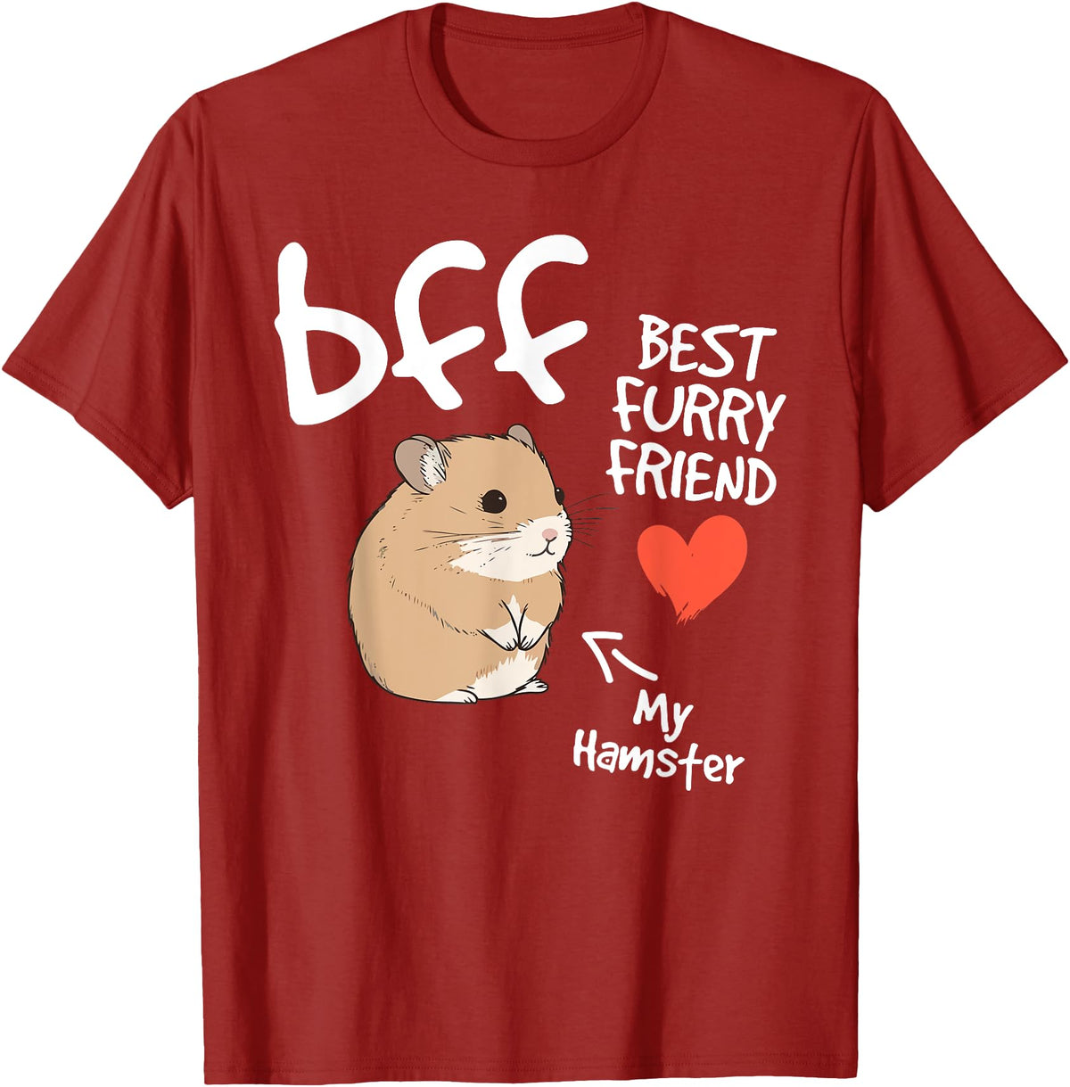 Hamster lover BFF Best Furry Friend my hamster cute fun kids T-Shirt - Cranberry Red