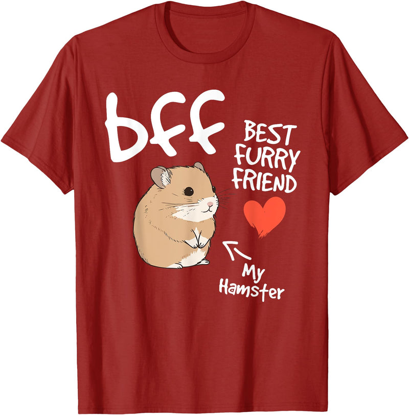 Hamster lover BFF Best Furry Friend my hamster cute fun kids T-Shirt - Cranberry Red