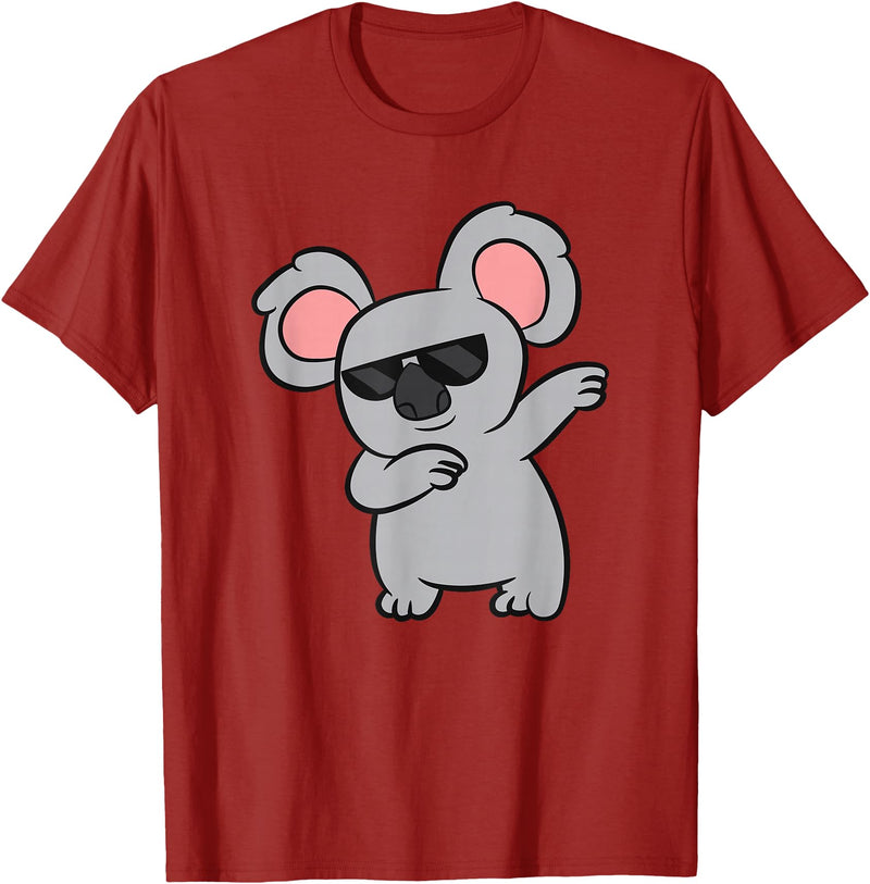 Funny Koala Lover Gifts Koala Bear Lover Cute Dabbing Koala T-Shirt - Cranberry Red