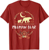 Matching Family Grandma Bear Boho by Foxio Meemaw Bear Floral Matching Family Funny Grandma Bear Boho T-Shirt - Cranberry Red