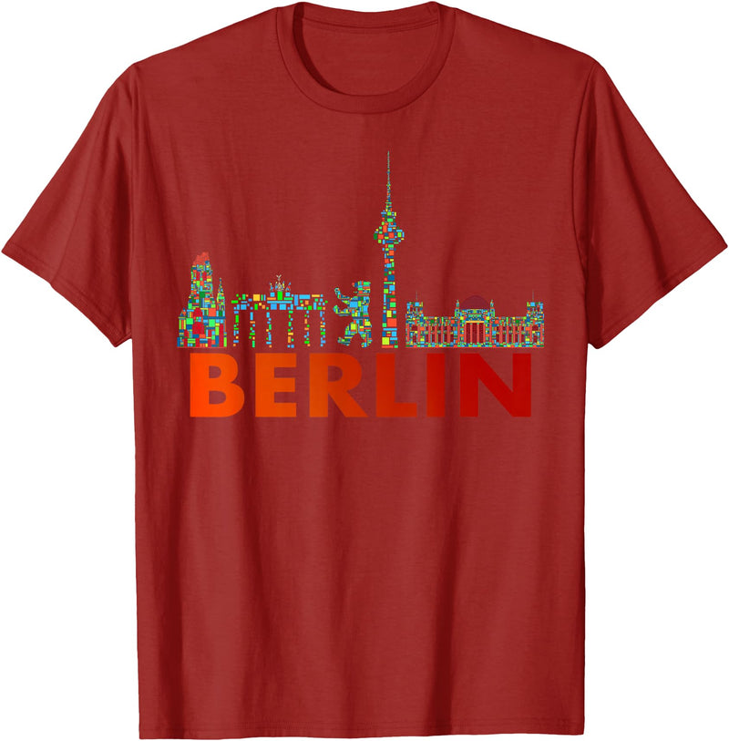 Berliner Bär Designs - Berlin Shop - Berlin Berlin Design - Berlin Bear - I Love Berlin T-Shirt - Cranberry Red