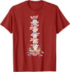 Funny Rabbit American USA Flag Memorial Day 4th of July T-Shirt in Cranberry Red