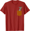 Animals at Play Giraffe Shirt - Giraffe in Pocket Shirt for Men, Women, Kids T-Shirt - Cranberry Red