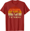 Retro Vintage American Buffalo Tatanka Animal Gift T Shirt T-Shirt - Cranberry Red