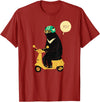 scooter bear tees Scooter Bear black bear T-shirt / taiwan bear shirt sun bear T-Shirt - Cranberry Red
