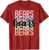 Game Day School Mascot Designs by Mela Bears Team Mascot School Spirit Game Night T-Shirt - Cranberry Red