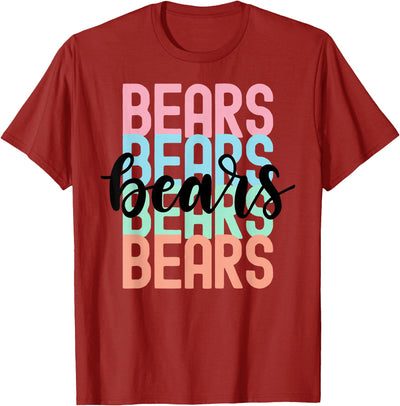 Bears Team Mascot School Spirit Game Night T-Shirt