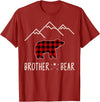 Zum2 Mama Bear Gifts Mama Bear Gift - Buffalo Plaid Brother Bear T-Shirt - Cranberry Red