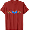 Sweprints Dala Horses - Traditional Swedish design T-Shirt - Cranberry Red