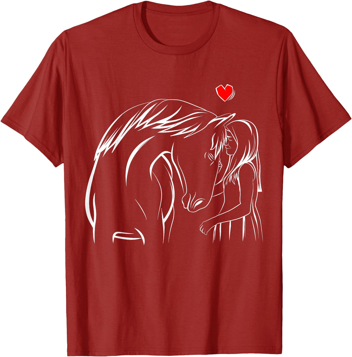 Cute Horse Owner Gifts Horse Lover Girl Horseback Riding Women T-Shirt - Cranberry Red