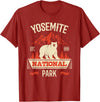 Yosemite Bear Lovers Gifts Yosemite National Park Vintage Gift T-Shirt - Cranberry Red