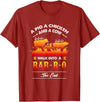 anti vegan shirt I funny bbq bacon fans A Pig, A Chicken, And A Cow Walk Into A Barbecue Bar-B-Q T-Shirt - Cranberry Red