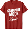 Fraxoweb Stampede Mode Buffalo for Animal Lovers T-Shirt - Cranberry Red