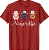 Highland Cow Nurse Life Costume Cute Highland Cow Nurse Life Farm Animal Lover Nursing T-Shirt - Cranberry Red