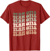 Groovy Bears Designs Team Otis Fat Bear Week Octobear Groovy Style Graphic 480 T-Shirt - Cranberry Red