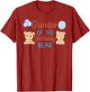 Family Birthday Bear Gifts Grandpa of The Birthday Boy Bear 1st Birthday Party Boy T-Shirt - Cranberry Red