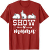 Show Rabbit Mom Mama T-Shirt in Cranberry Red