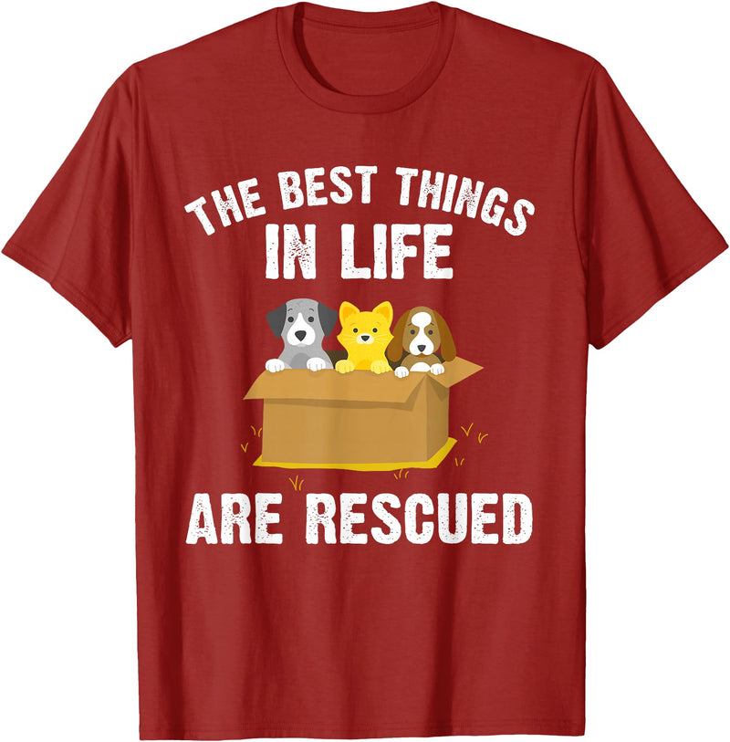 Animal Rescue Gift Dog Cat Pet Accessories & Stuff Cool Animal Rescue Art For Men Women Animal Rescuer Lover T-Shirt -