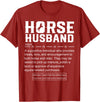 Funny Horse Husband Definition Tee Shirt Horse Husband Definition T-Shirt - Cranberry Red