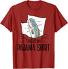 Pajamas Gift Ideas Sleepover Fish Official Sleepshirt Napping Nightgown T-Shirt - Cranberry Red