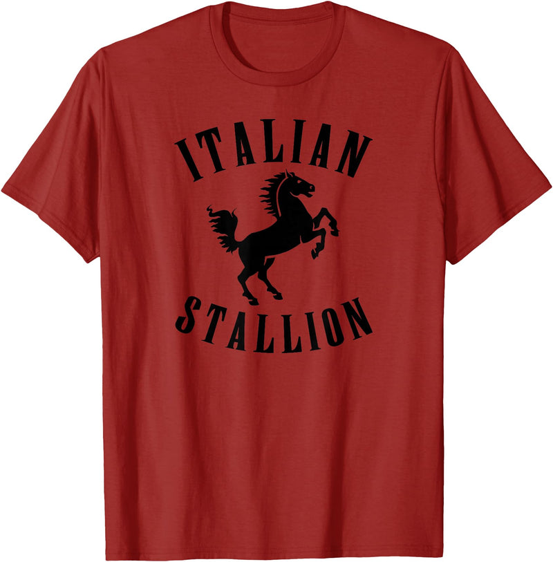 cheesy teesy Italian Stallion T-Shirt - Cranberry Red