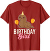 Cute Sea Lion Ocean Lovers Clothing Cute Sea Lion Birthday Girl T-Shirt - Cranberry Red