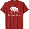 Teacher Bear Funny Teachers back to school Gifts Teacher Bear For Educators - Teacher Appreciation T-Shirt - Cranberry Red