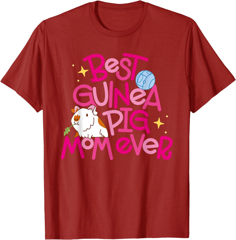 Miller Sye Best Guinea Pig Mom Ever T-Shirt - Cranberry Red