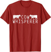 Farmers Farmer Cow Whisperer Vintage T-Shirt - Cranberry Red