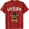 Hamster Deadlift Training Funny Cute Rat Weightlifting Meme T-Shirt - Cranberry Red
