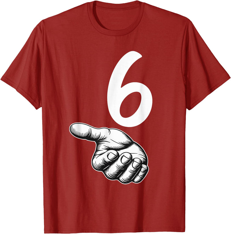67 Meme Halloween Matching Costume BPD Number 6 Matching Duo 67 Meme Gen Alpha Slang Halloween T-Shirt - Cranberry Red