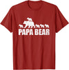 Papa Bear 5 Kids TShirt Papa Bear 5 Cubs Shirt Papa Bear 5 Cubs Shirt Daddy Bear 5 Kids TShirt Papa 5 Kids T-Shirt - Cranberry Red