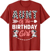 Funny Cow Birthday Family Matching Tee Aunt Of The Birthday Girl Cow Birthday Farm Animal T-Shirt - Cranberry Red