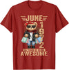 June Cute Teddy Bear birthday gifts for women 54 Year Old June 1972 Teddy Bear 54th Birthday Women T-Shirt - Cranberry Red
