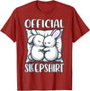 Sleep Rabbit, Official Sleepshirt, Nightshirt & Sleeping T-Shirt in Cranberry Red