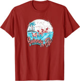 Bahamas Beach Fan Swimming Pigs Bahamas - Fun T-Shirt - Cranberry Red