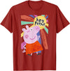 Peppa Pig Hey Peppa Colorful Sunshine Striking Pose Portrait T-Shirt - Cranberry Red
