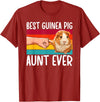 Best Guinea Pig Auntie Best Guinea Pig Aunt Ever Guinea Pig Owner Guinea Pig Lover T-Shirt - Cranberry Red