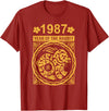 Year of the Rabbit 1987: Chinese New Year Zodiac T-Shirt in Cranberry Red