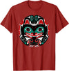 Tribal America Alaska Native American Art Tlingit Eagle Tribal Bear Clan T-Shirt - Cranberry Red