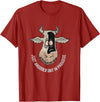 Outstanding in the Field Just Anudder Day in Paradise Funny Cow Farmer Dairy T-Shirt - Cranberry Red